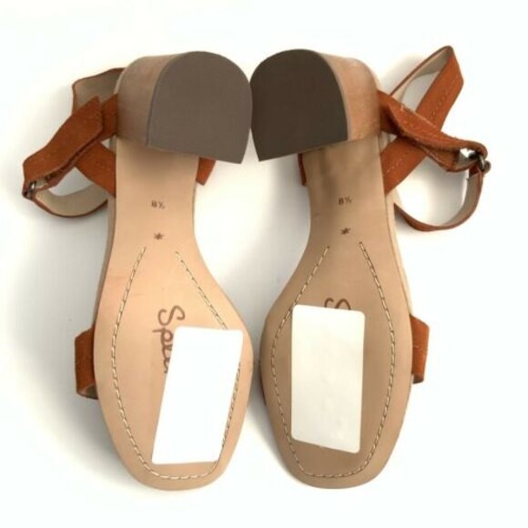 Splendid Sandals Women Size 8.5M Brown Leather Block Heel Slingback Open toe - Picture 9 of 12